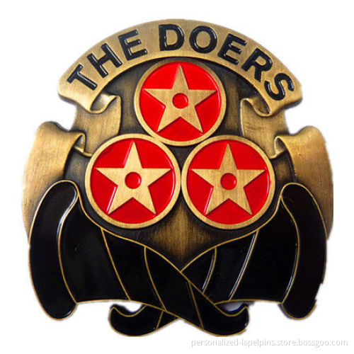 Painted Colors, Engraved Logo,metal Ornaments, Antique Bronze Custom Metal Craft Th-953